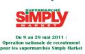 Opération nationale de recrutement pour les supermarchés Simply Market