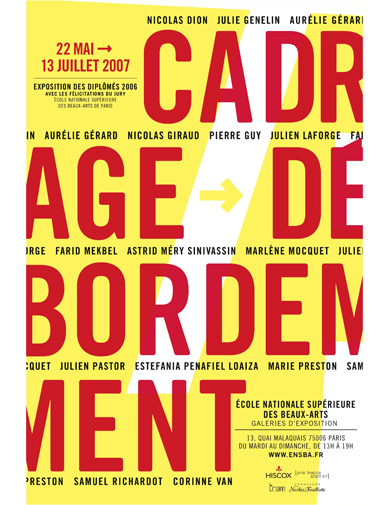 Cadrage D�bordement pour les �l�ves de l'Ecole nationale sup�rieure des beaux-arts 