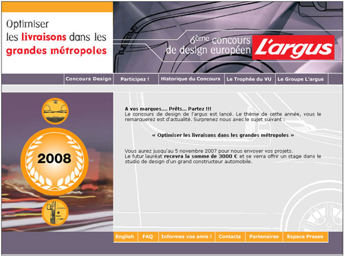 Concours �tudiants en �cole de design : R�sultats du 6�me concours �tudiant L�argus de l�automobile