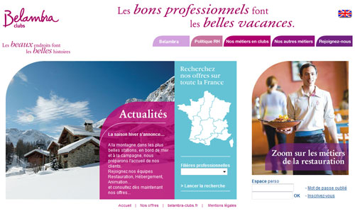Belambra : 1 300 contrats saisonniers à pourvoir pour l'hiver 2011