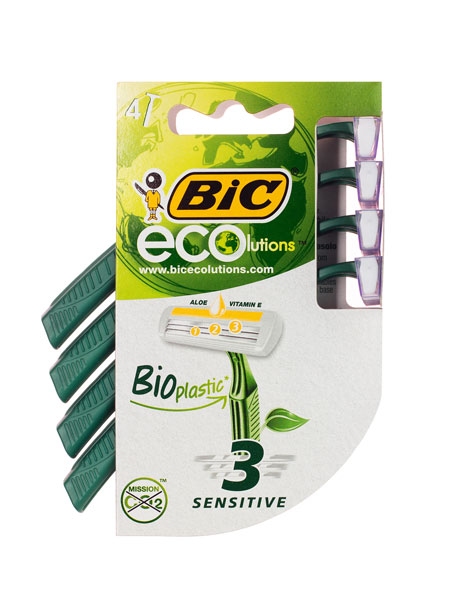 BIC® Ecolutions : le rasoir avec un manche en bioplastique