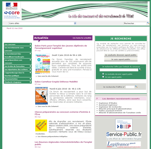 Un site dédié au concours de la fonction publique