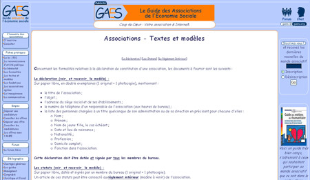 Modèles de statuts pour une association