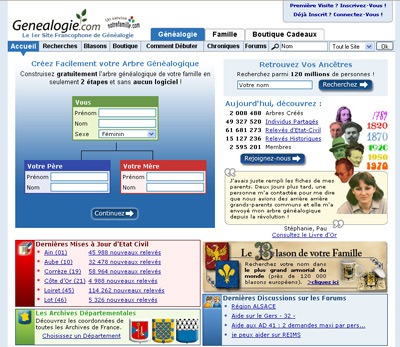 Localiser vos anc�tres en ligne 