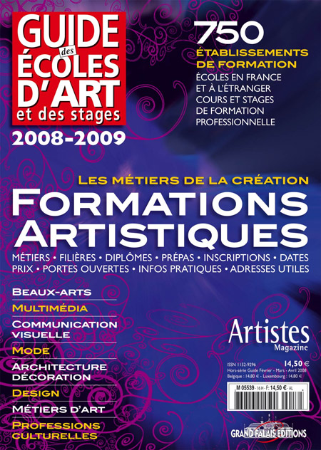 Un guide des métiers de la création : stage et formation art et création