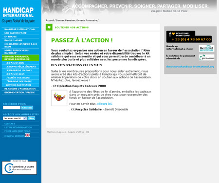 Mobilisez vous pour les plus vulnérables avec Handicap International