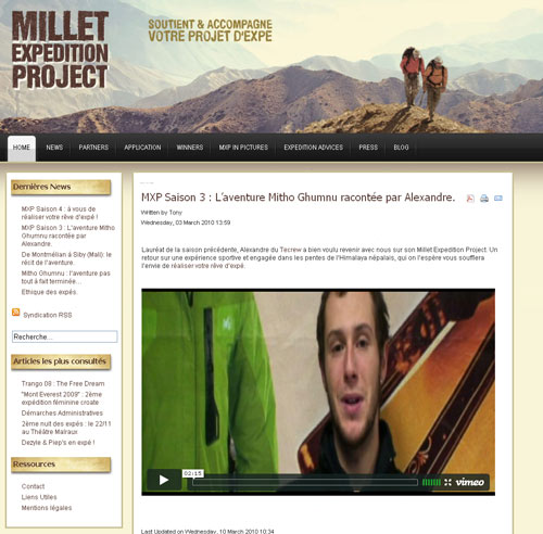 Millet Expedition Project : 4ème  édition