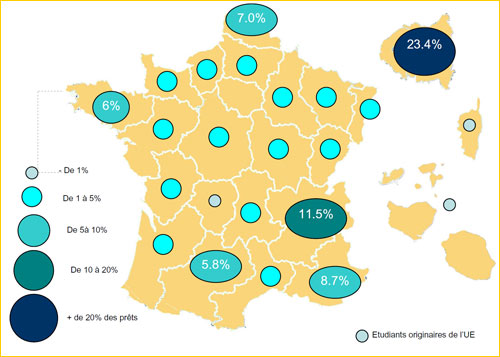 Premier bilan sur le prêt étudiant lancé par l'état en 2008