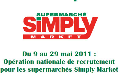 Opération nationale de recrutement pour les supermarchés Simply Market