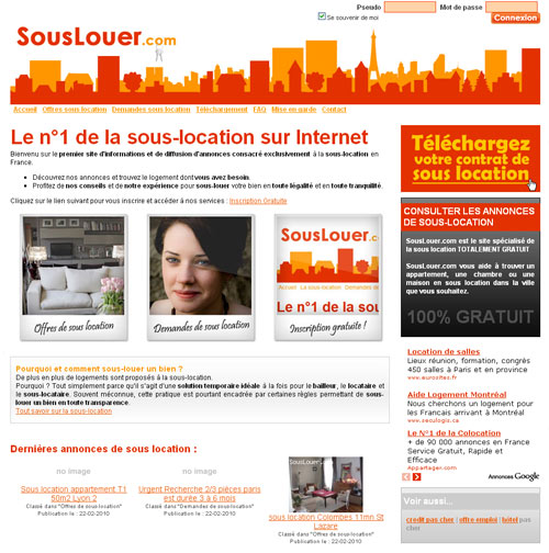 Premier site dédié à la sous-location en France