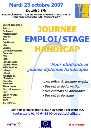 Journ�e Emploi - Stage Handicap 