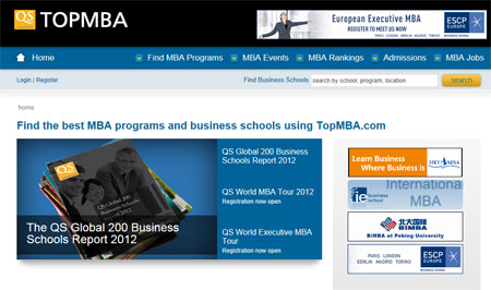 Le QS WORLD MBA TOUR à Paris le Samedi 10 Mars 2012 au Méridien Etoile