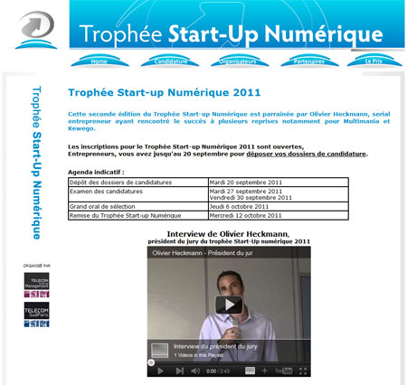 La 2e édition du Trophée Startup Numérique est lancée