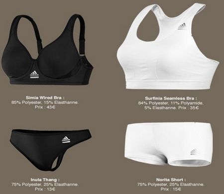 Adidas lance des sous-v�tements 100% Sport
