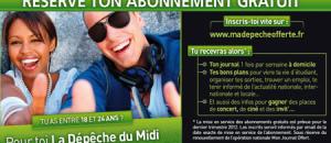 Abonnement à La Dépêche du Midi GRATUIT si tu as entre 18 et 24 ans ?