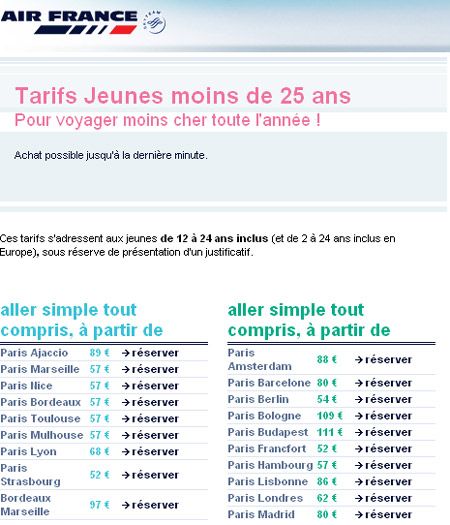 air france voyage mineur 15 ans